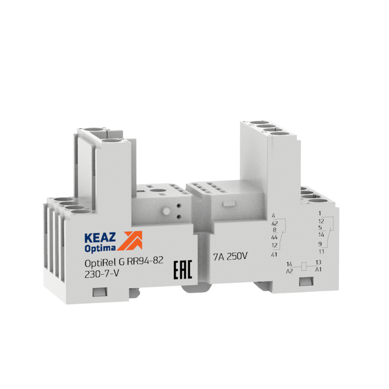 Розетка для реле OptiRel G RR94-82-230-7-V| 281172 | КЭАЗ — КЭАЗ (Курский электроаппаратный завод)