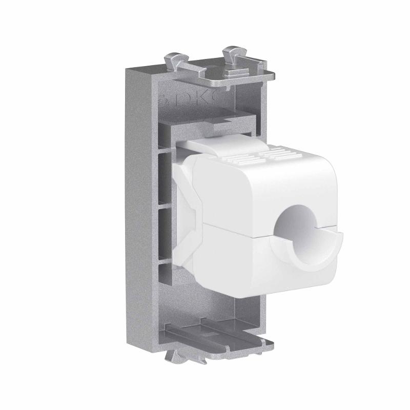 Компьютерная розетка RJ-45 без шторки модульная, кат.6, "Avanti", "Закаленная сталь", 1 модуль | 4404691 | DKC — миниатюра 3