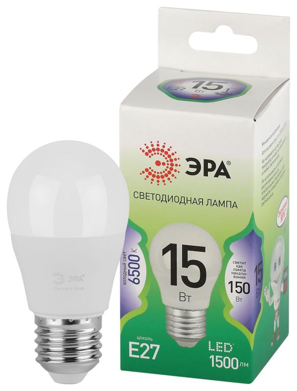 Лампа светодиодная  GREEN LINE LED P45-15W-865-E27 GL E27 15 Вт шар холодный свет | Б0067051 | ЭРА — миниатюра 1