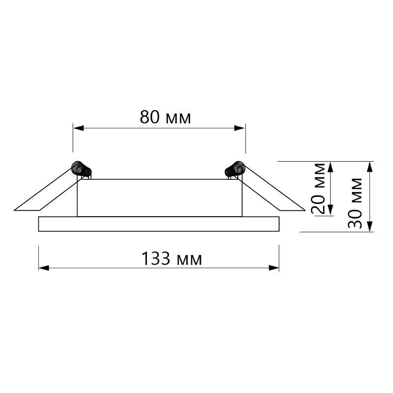 Светильник потолочный встраиваемый под лампу GX53 CD4021 20LED*2835 SMD 4000K, 15W GX53, без лампы, прозрачный, хром | 29474 | FERON — миниатюра 5