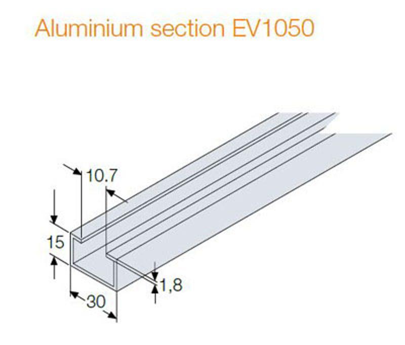 Профиль алюминиевый Ш=2000мм 30x15(10шт) | EV1050 | ABB — ABB
