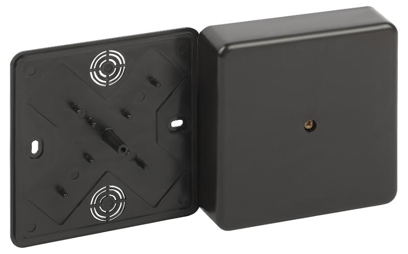 Распаячная коробка  BS-B-100-100-30 100х100х30мм без клеммы черная IP40 BS-B-100-100-30 | Б0061807 | ЭРА — миниатюра 2