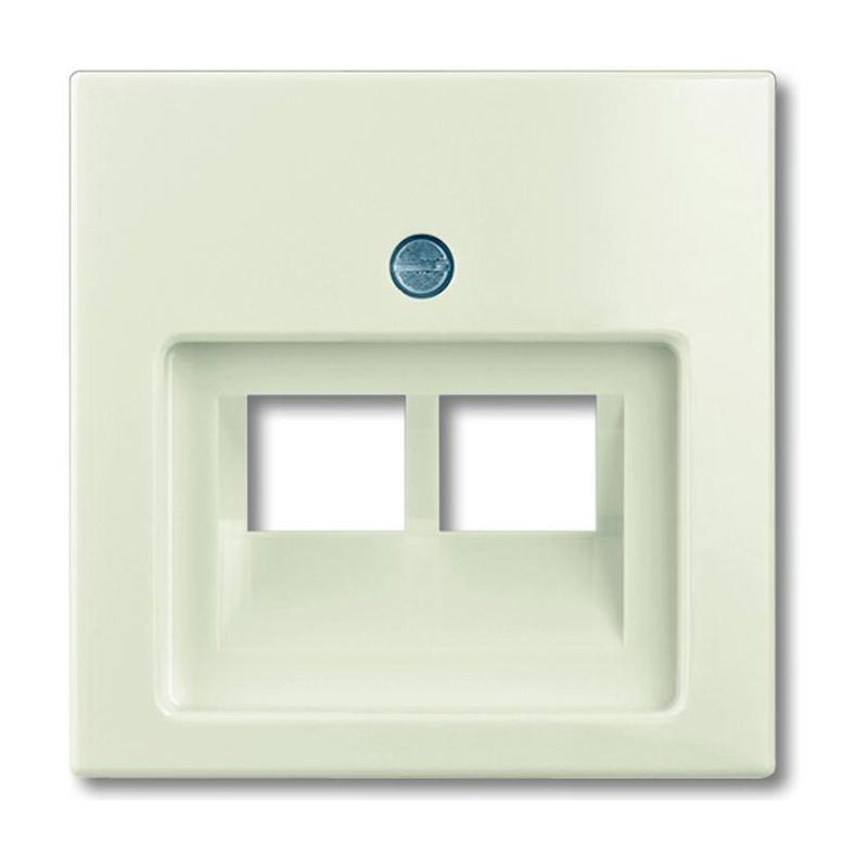 ABB Basic 55 Сл. кость Накладка 2-ой ТЛФ/комп розетки наклонной | 1753-0-0097  | 2CKA001753A0097 | ABB — ABB