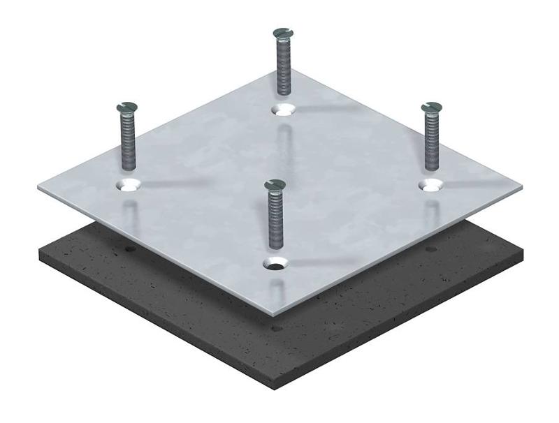 Заглушка для монтажного отверстия Telitank 100x100x3 мм (сталь) (DAT F) | 7407076 | OBO Bettermann — OBO Bettermann