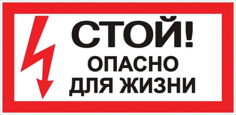 Знак "Стой! Опасно для жизни" 100х200мм PROxima | an-3-06 | EKF — миниатюра 1