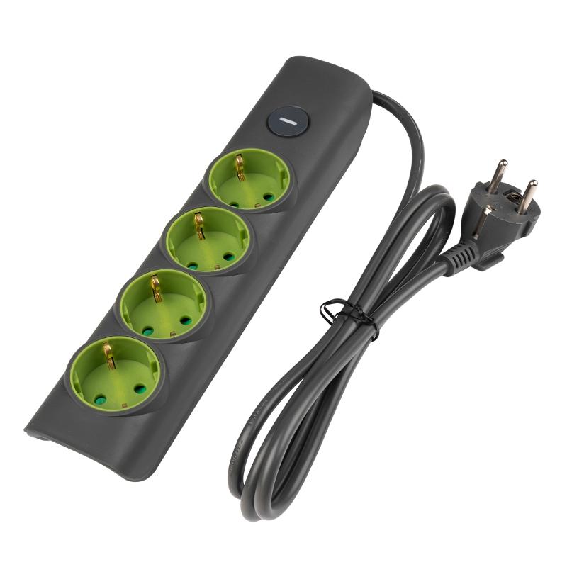 Удлинитель ET-04-140G (4 x 1,4) заземл., выкл. | .5051850 | Jazzway — миниатюра 2