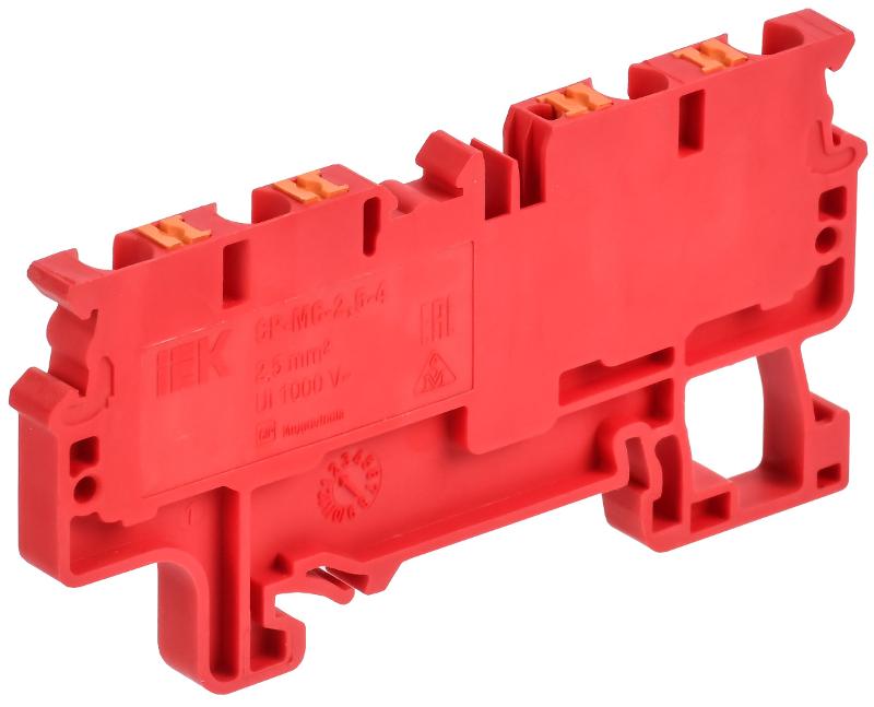 ARMAFIX Клемма пруж. Push In CP-MC 4 выв. 2,5мм2 красная | AF-CT22-00-4-K04-002 | IEK — миниатюра 2