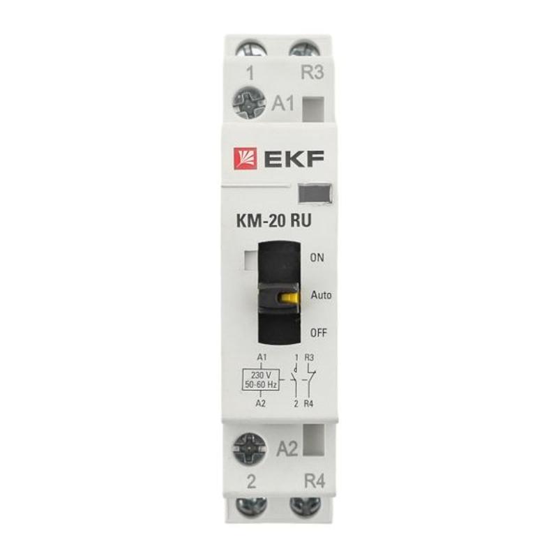 Контактор модульный КМ РУ 20А 1NO+1NC (1 мод.) EKF PROxima | km-1m-20-11 | EKF — миниатюра 23