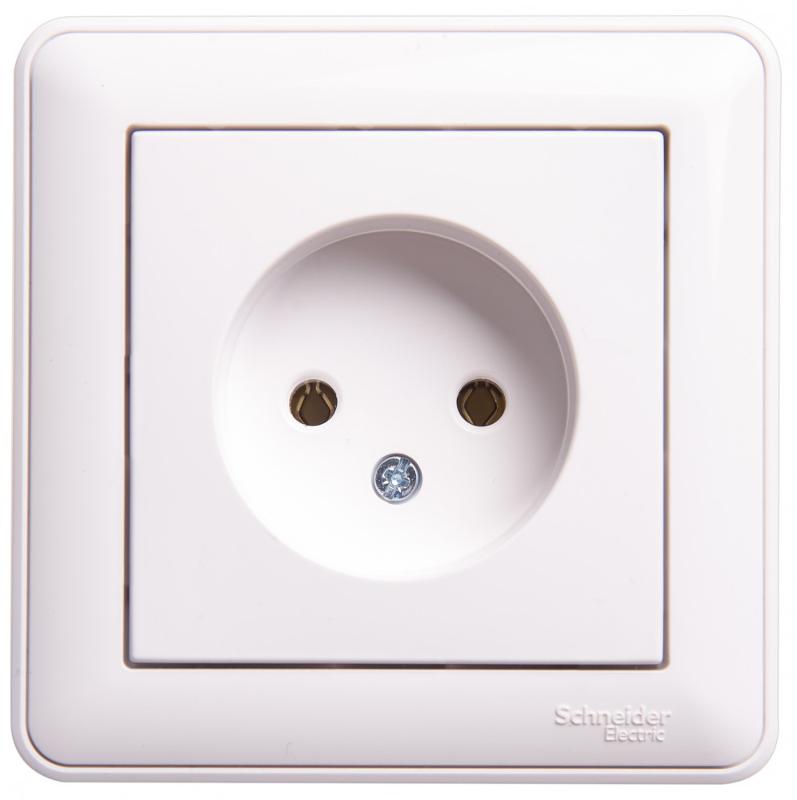 W59 Белый Розетка без заземления без шторок, 16А (в сборе) | RS16-153-18 | SE — Systeme Electric