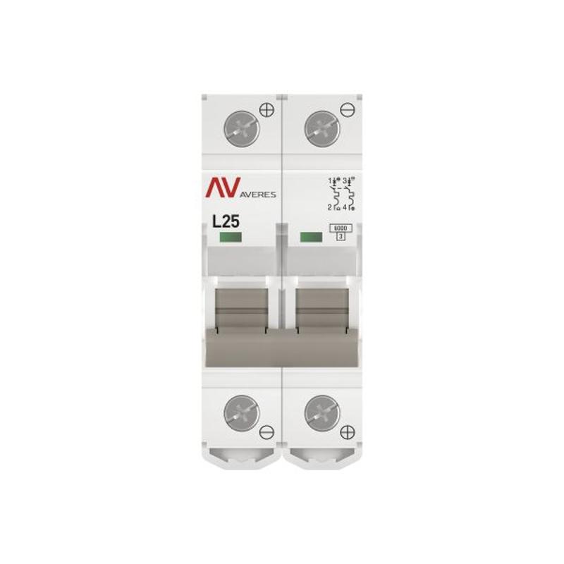 Выключатель автоматический AV-6 DC 2P 25A (L) 6kA AVERES | mcb6-DC-2-25L-av | EKF — миниатюра 3