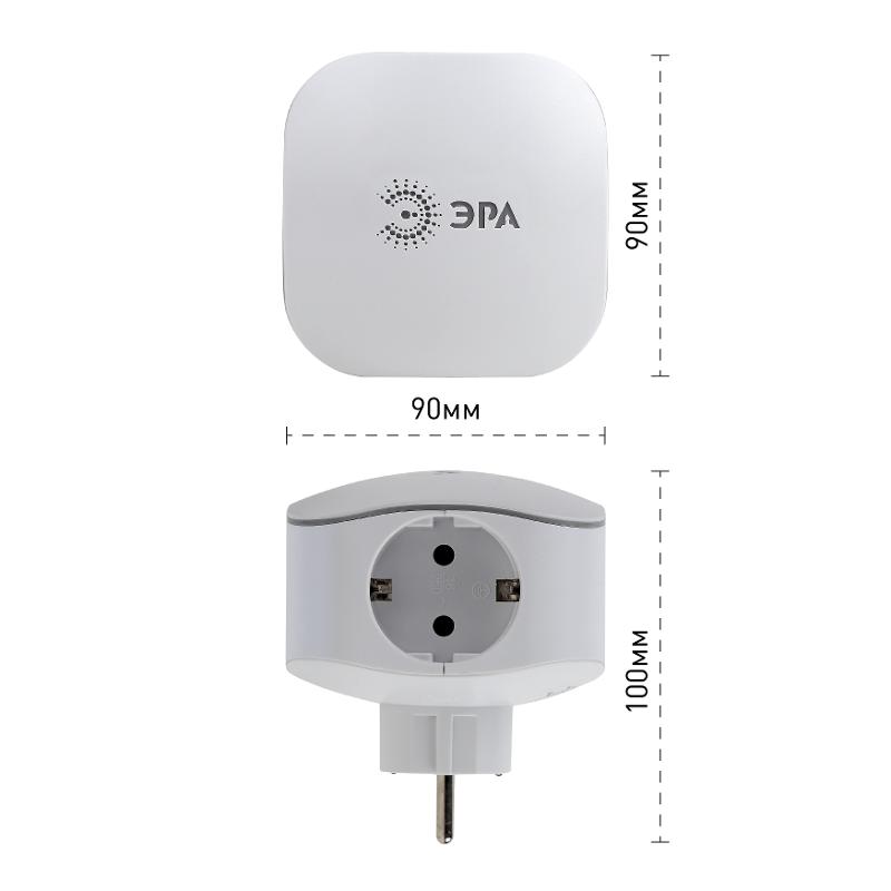 Тройник SP-3e-USB-2A  3гн 220V + 2xUSB 2000mA, c заземл, со шт (белый) (6/36/864) |Б0015243 | ЭРА — миниатюра 3