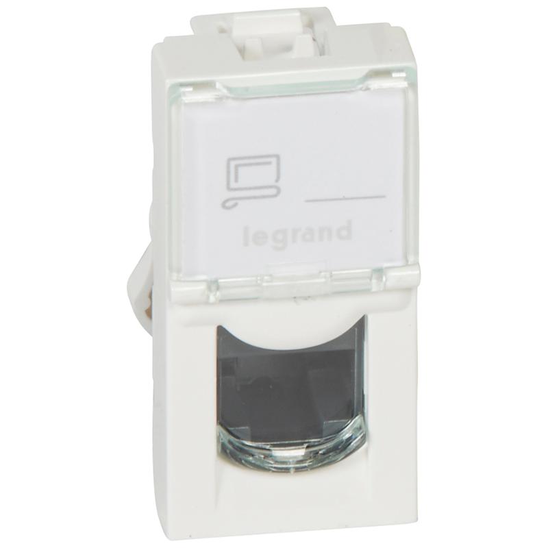 Розетка Mosaic 1М RJ45 UTP кат 5е бел | 076551 | Legrand — Legrand