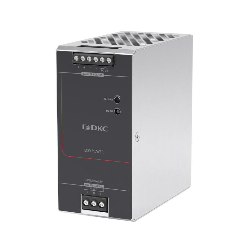 Источник питания "ECO POWER", однофазный, 240Вт, 10А, 24В | DPSL240W24V | DKC — DKC (ДКС)
