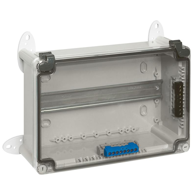 Коробка промышленная пластиковая - IP55 - IK07 - RAL 7035 - 360x270x124 мм - прозрачная крышка | 035991 | Legrand — Legrand