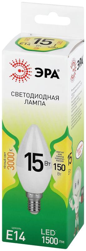 Лампа светодиодная  GREEN LINE LED B35-15W-830-E14 GL E14 15 Вт свеча теплый свет | Б0067130 | ЭРА — миниатюра 5