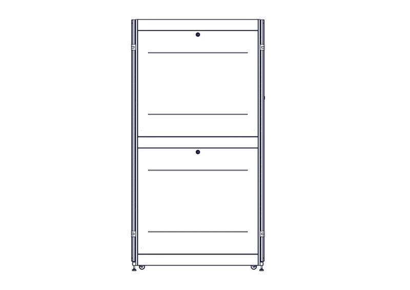 Шкаф Systeme Electric, серия Uniprom, 48U-600/1200, боковые панели 4шт, черный | UR3307 | SE — миниатюра 6