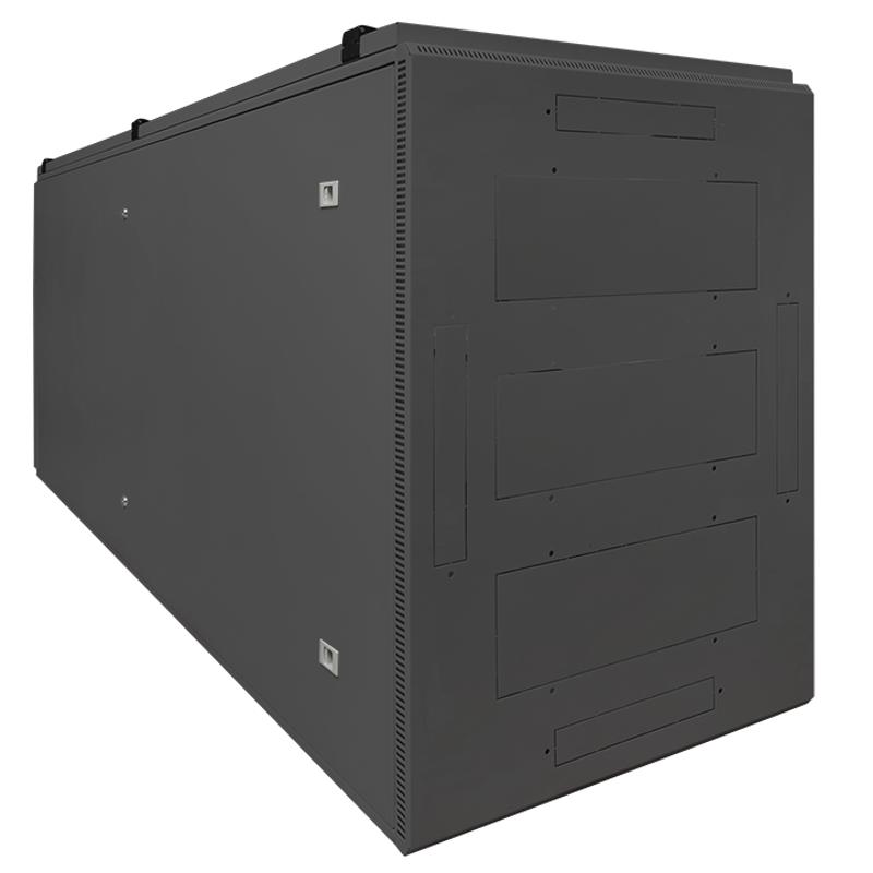 Шкаф напольный 19" TERACOM PRO 42U 600х1000 мм двери стеклянная с замком-ручкой и металлическая чёрный|TRP-NTC-4261-41B|EKF — миниатюра 4