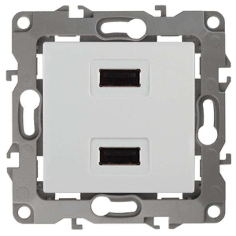 Устройство зарядное USB 12-4110-01  , 5В-2100мА,  белый  |Б0027491 | ЭРА — миниатюра 1