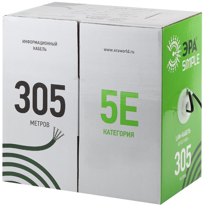 Кабель витая пара U/UTP 4x2x24AWG Cat5e CCA PE OUTDOOR 305м SIMPLE (2/30) | Б0044436 | ЭРА — миниатюра 2