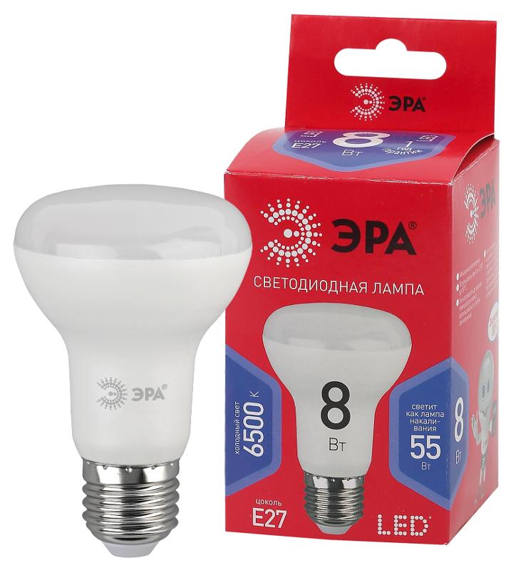Лампа светодиодная RED LINE LED R63-8W-865-E27 R Е27 / Е27 8Вт рефлектор холодный дневной свет | Б0045336 | ЭРА — фото 1 | Sento