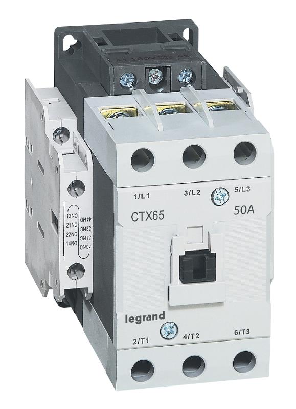 Контактор CTX3 65 3P 50A (AC-3) 2но2нз ~24В | 416140 | Legrand — Legrand