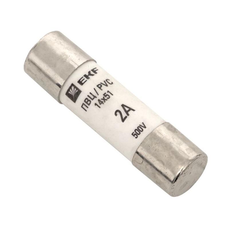 Плавкая вставка цилиндрическая ПВЦ (14х51) 2А | pvc-14x51-2 | EKF — миниатюра 1