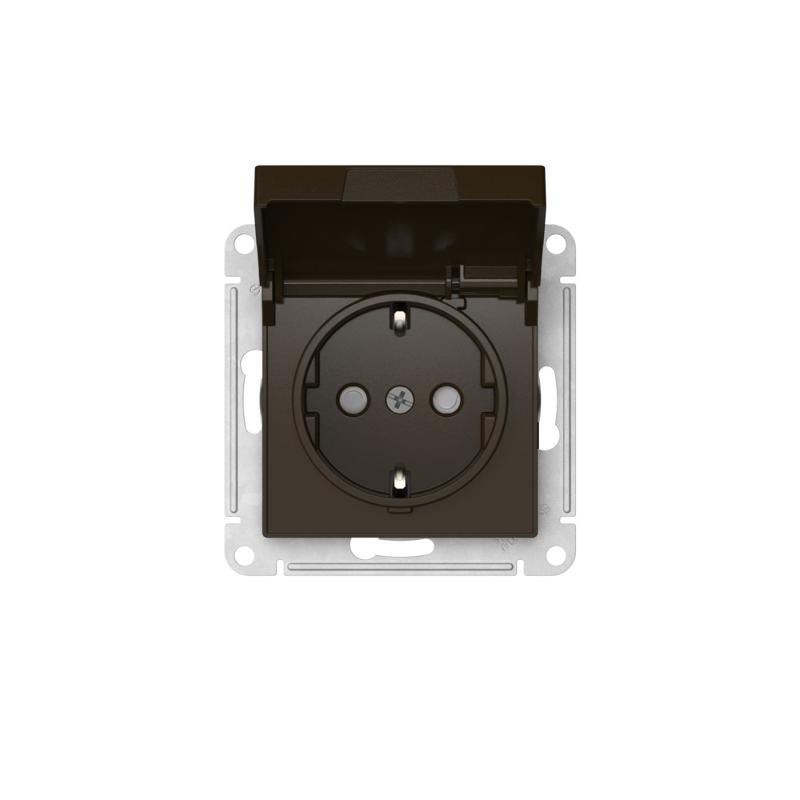 AtlasDesign Мокко Розетка с заземлением со шторками с крышкой, 16А,IP20,механизм, быстрозажимные клеммы | ATN000646S | SE — миниатюра 6