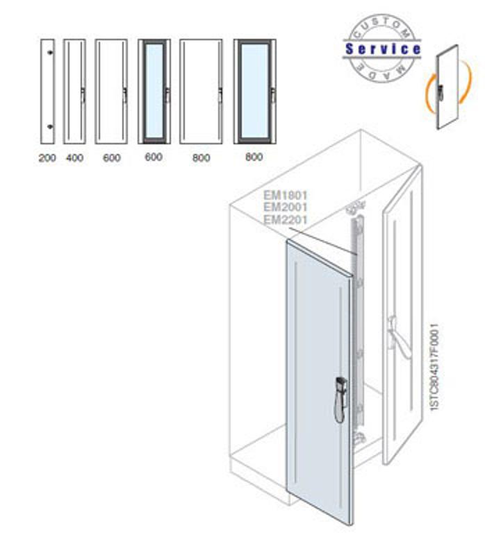 Створка двойной двери 2200x800мм ВхШ | EC2280FC8K | ABB — ABB