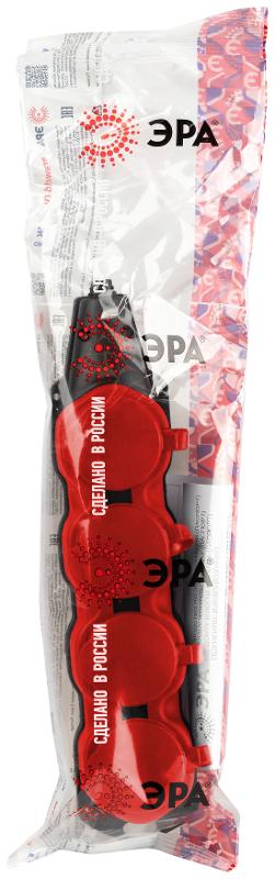 Колодка  KX-4e-RED-IP44 каучуковая с заземлением 4 розетки 16A IP44 красная | Б0068456 | ЭРА — миниатюра 3