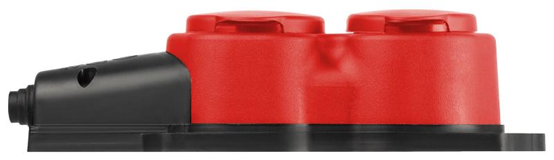 Колодка  KX-2e-RED-IP44 каучуковая с заземлением 2 розетки 16A IP44 красная | Б0068443 | ЭРА — миниатюра 5