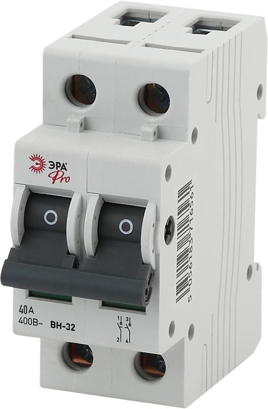Выключатель нагрузки модульный (мини-рубильник) ВН-32 2P 40A NO-902-91 Pro| Б0031915 | ЭРА — фото 1 | Sento