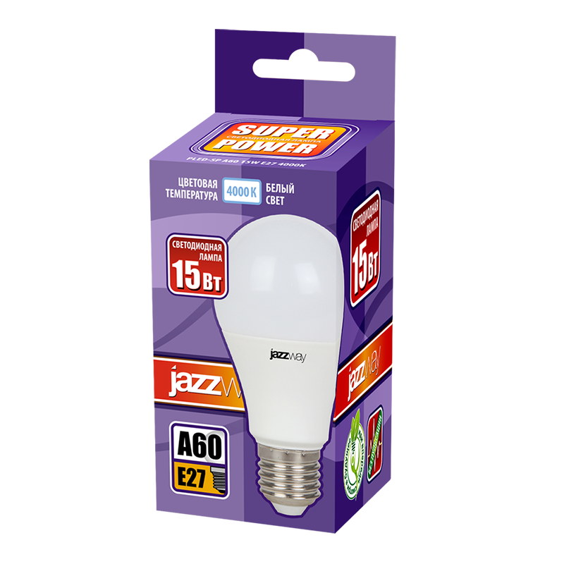 Лампа светодиодная PLED- SP A60 15w E27 4000K 230/50 | .5019638 | Jazzway — миниатюра 2