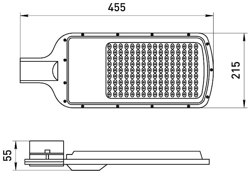 Светильник светодиодный консольный SPP-503-0-50K-150 150Вт 5000K 15000Лм КСС "Ш-с" DOB-SMD 60/48мм | Б0051839 | ЭРА — миниатюра 8