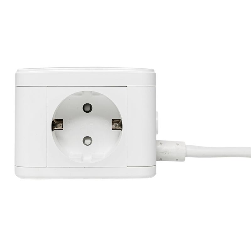 Удлинитель "Куб" 2 гнезда 3USB 2,4А+зарядное устройство 1,3 метра 1мм2 | UBA-CUB-3-WC | EKF — миниатюра 2