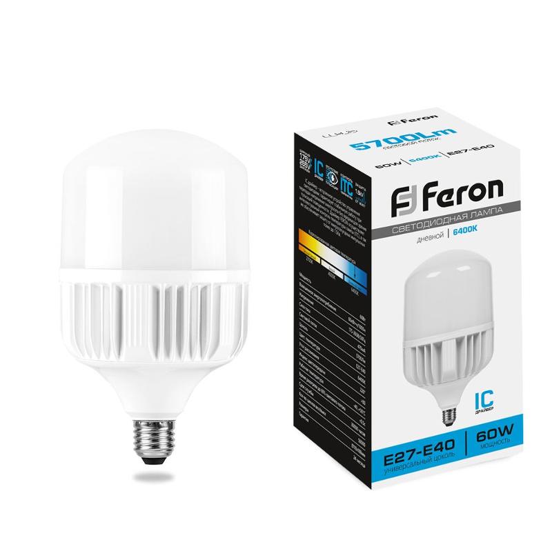 Лампа светодиодная промышленная LB-65 (60W) 230V E27-E40 6400K NEW | 25782 | FERON — Feron