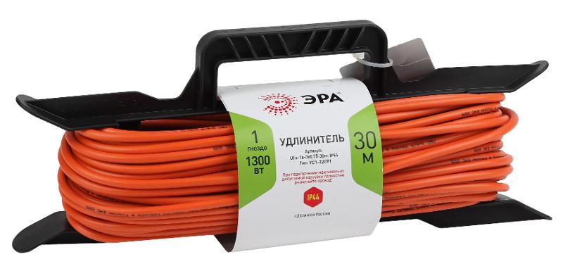 Удлинитель силовой ЭРА UFx-1e-3x0.75-30m-IP44 на рамке c/з 1 гн 30м ПВС 3x0.75 | Б0046827 | ЭРА — фото 1 | Sento