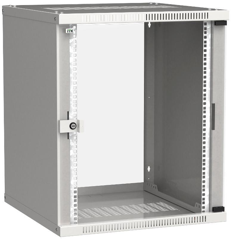 Шкаф LINEA WE 15U 600x600мм дверь стекло серый | LWE3-15U66-GF | ITK — ITK