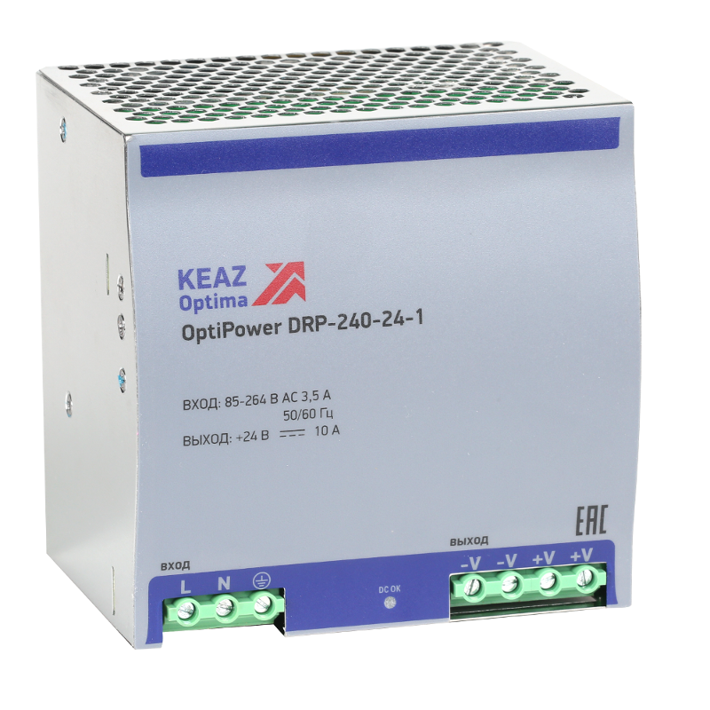 Блок питания OptiPower DRP-240-24-1| 284549 | КЭАЗ — КЭАЗ (Курский электроаппаратный завод)