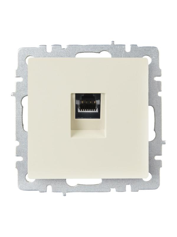 BRITE Розетка RJ45 компьютерная кат.6 РК11-БрКр бежевый | BR-K10-2-K10 | IEK — миниатюра 2