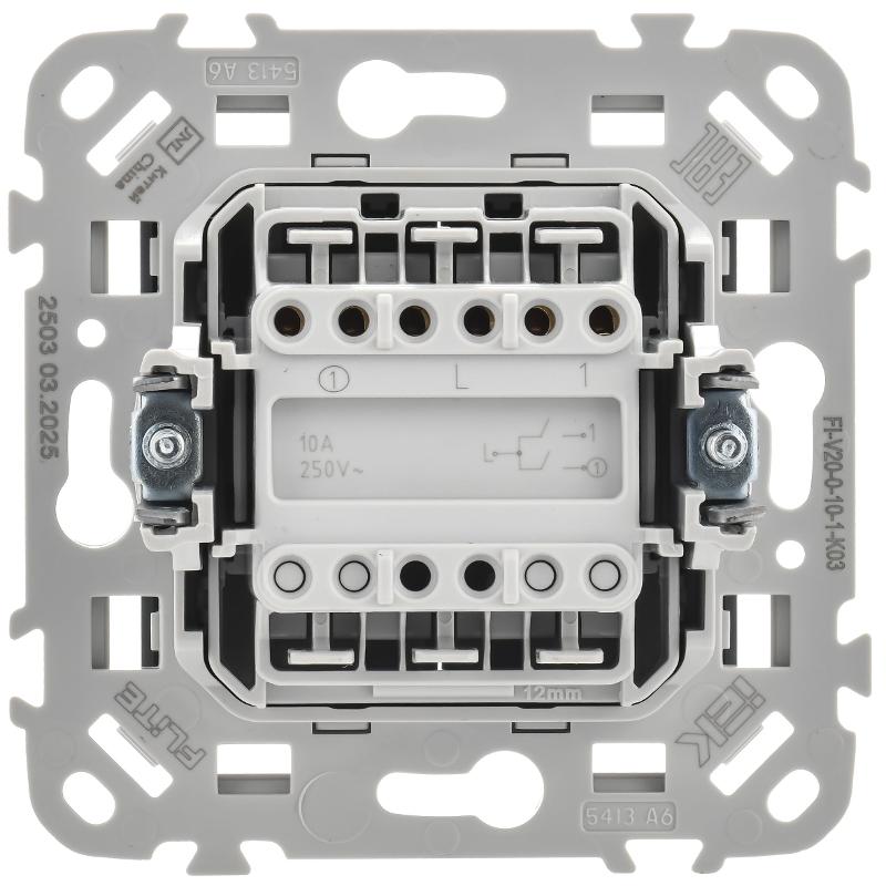 FLITE Выключатель 2-клавишный 10А ВС12-1-0-ФлС серый | FI-V20-0-10-1-K03 | IEK — миниатюра 3