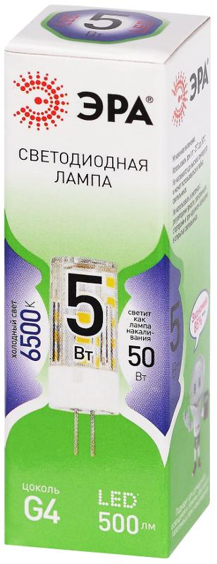 Лампа светодиодная  GREEN LINE LED G4-JC-5W-865-12V GL G4 5Вт капсула холодный свет | Б0067146 | ЭРА — миниатюра 5