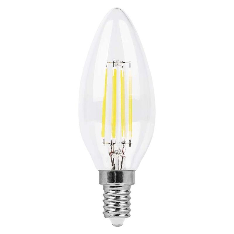 Лампа светодиодная LB-166 (7W) 230V E14 2700K филамент C35 диммируемая прозрачная | 25870 | FERON — миниатюра 2