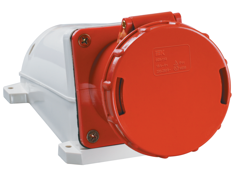 Розетка 134 стационарная 3Р+РЕ 63А 380В IP54 | PSR12-063-4 | IEK — миниатюра 2