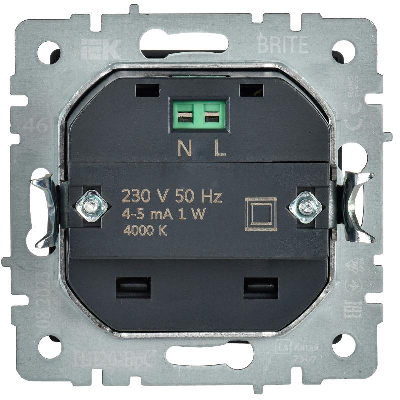 BRITE Подсветка LED встраиваемая ПЛ20-БрС сталь | BR-FL20-K46 | IEK — миниатюра 3