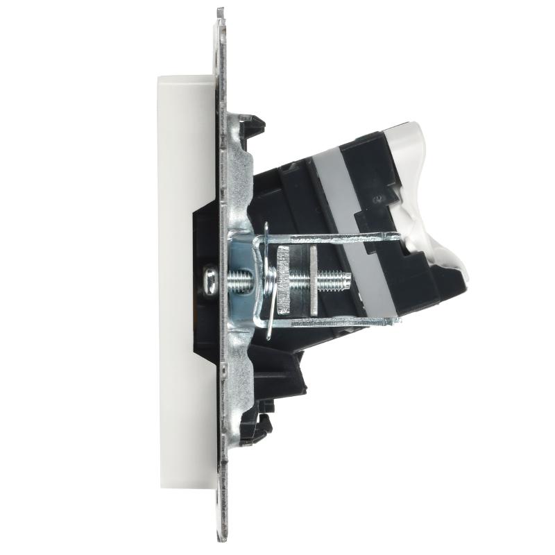 BRITE Розетка компьютерная RJ45 кат.5E РК10-БрБ белый без шторок | BR-K10-1-K01 | IEK — миниатюра 7