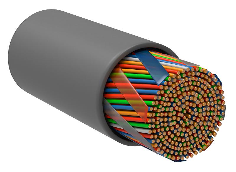 Кабель связи витая пара U/UTP, кат.5E 10х2х24AWG solid, PVC, 305м, серый | LC1-C5E10-111 | ITK — ITK