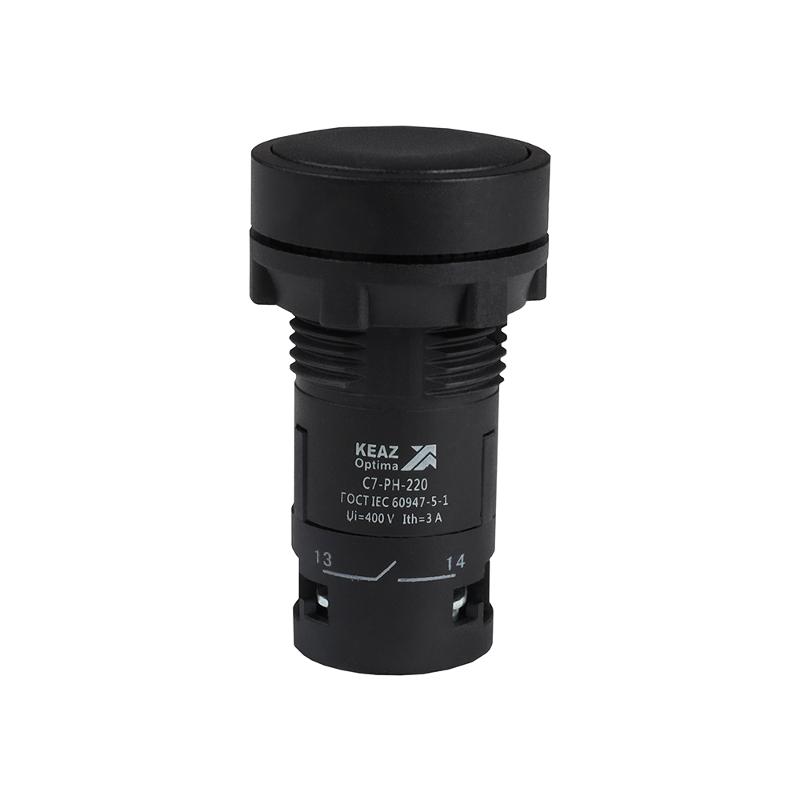 Кнопка с фиксацией OptiSignal Compact D22 C7-PH-220 черная 2НО XB7NH23 | 362079 | КЭАЗ — фото 1 | Sento