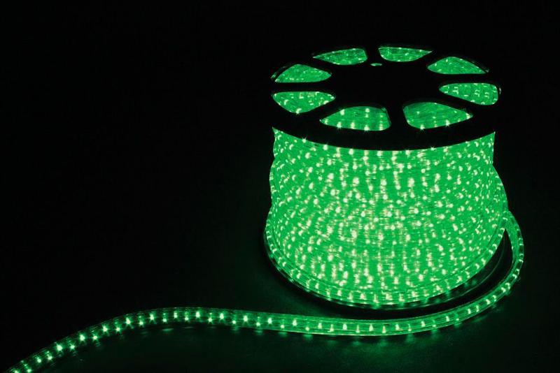 Дюралайт светодиодный 3W 50м квадр. 11х17мм 230V 72LED/м 2,88Вт/м, (2м/отрез), 2 аксесс., зеленый/ LED-F3W | 26069 | FERON — фото 1 | Sento