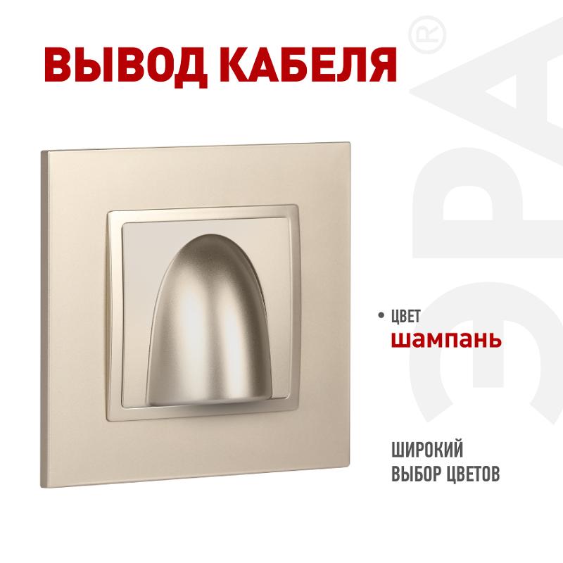 14-6003-04 Вывод кабеля, Elegance, шампань | Б0051068 | ЭРА — ЭРА (Энергия света)