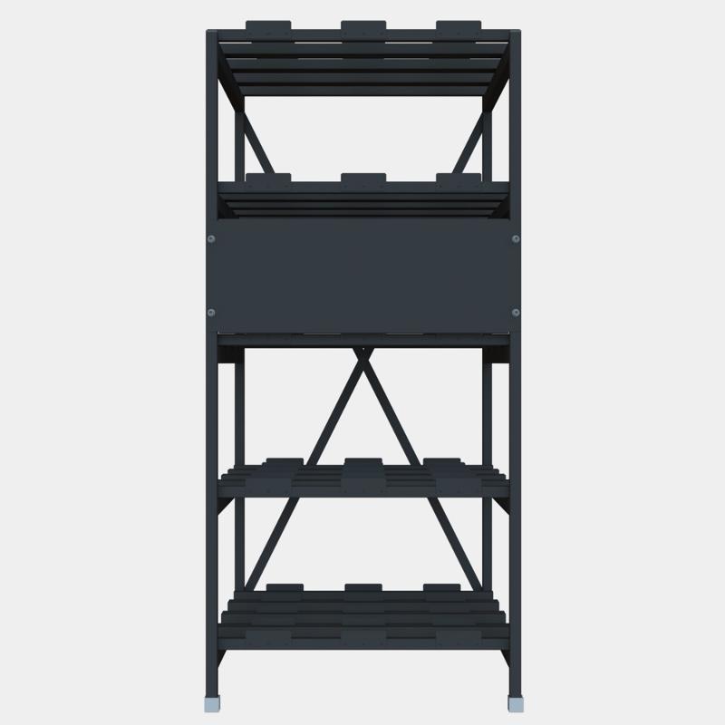 Стеллаж 4 полочный 4 ряда 687х769х1160 | R4N4R687611AT | SE — Systeme Electric